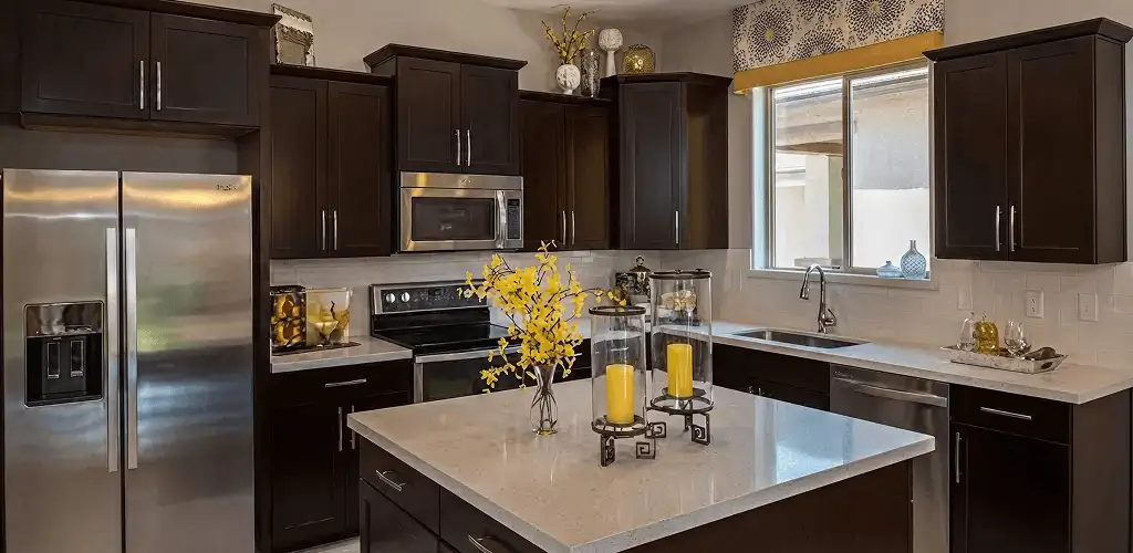 Cabinet painting results with freshly painted kitchen cabinets in Los Angeles, CA